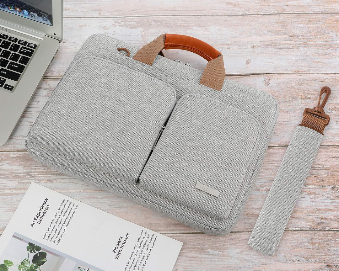 Lacdo 360° Rundumschutz Laptop Schultertasche Hülle für 14 Zoll Neu MacBook Pro M3 Pro Max / M3 / M2