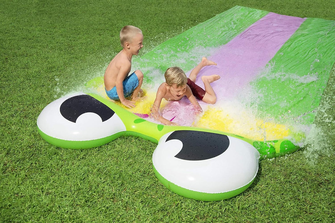 Bestway H2OGO!™ Wasserrutsche, Frosch, 488 x 200 cm
