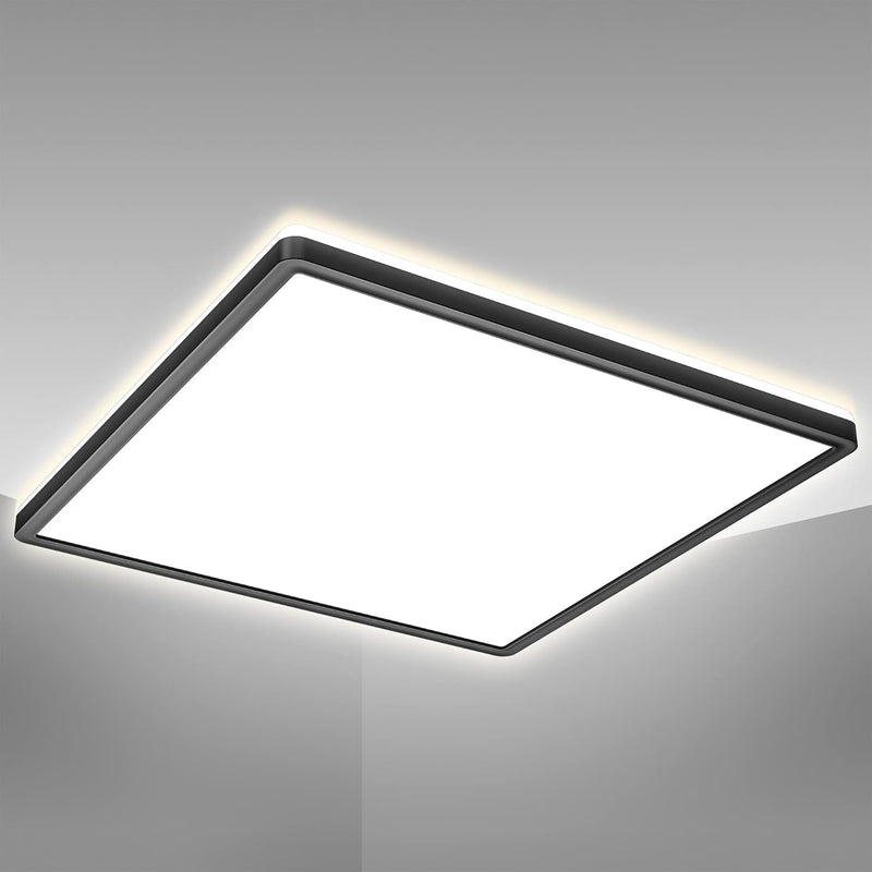 B.K.Licht - Deckenlampe mit indirektem Licht, ultraflach, neutralweisse Lichtfarbe, LED Panel, LED D