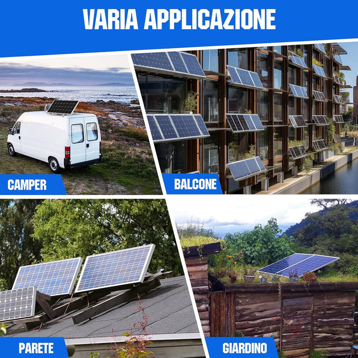 ECO-WORTHY 45in Solarpanel Halterung, 114cm Solarmodul Halterung, Halterung Balkonkraftwerk für 100W