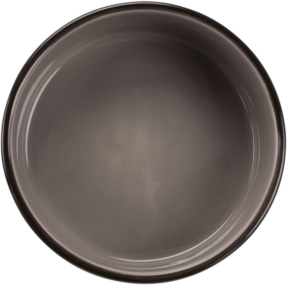 Trixie 24533 Keramiknapf mit Pfoten, 1,4 l/ø 20 cm, Sortierte Farbe (braun oder taupe) Sortierte Far