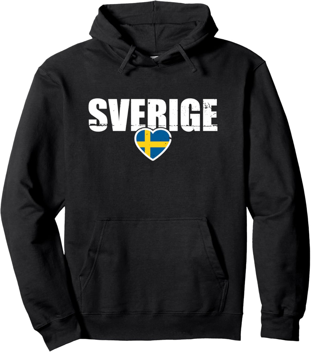 Schweden Sverige Herz Schwedische Flagge Stolzer Schwede Pullover Hoodie