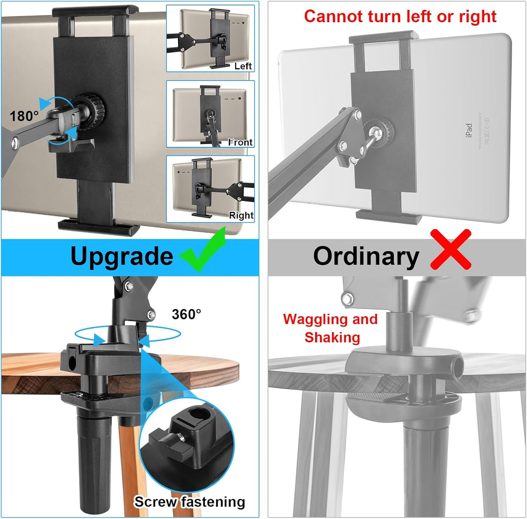 ChromLives Tablet Halterung Bett Tablet-Ständer für Bett Tablet Halterung Tisch Flexibel mit Lang Ar