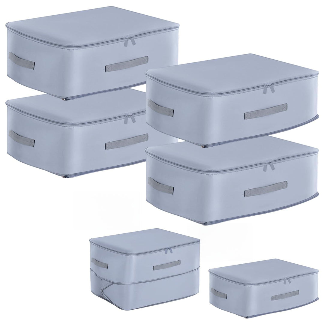 4 Stück Ultra Platzsparender Selbstkomprimierender Organizer, Aufbewahrungstasche für Bettdecken, Gr