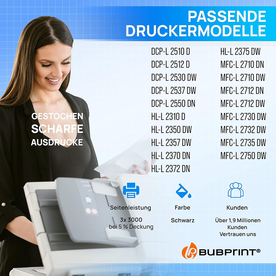 Bubprint TN2420 TN2410 Kompatibel als Ersatz für Brother TN-2420 TN-2410 für MFC L2710DW Toner Broth