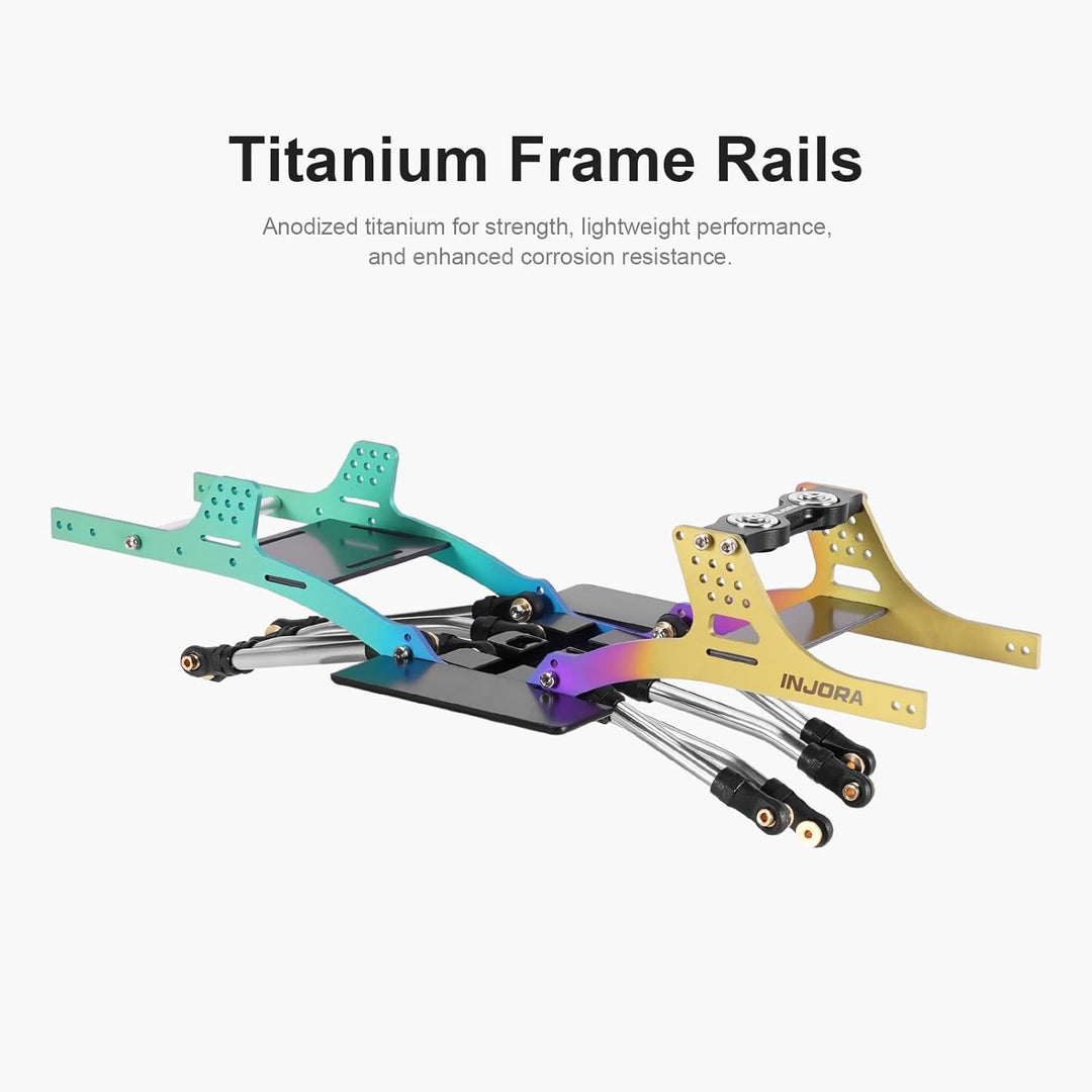INJORA Rainbow Titanium LCG Chassis Kit für 1/24 SCX24