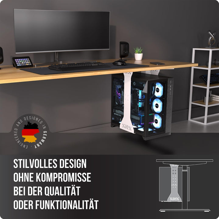 PC Halterung unter Schreibtisch – Schwerlast Computer Halterung unter Schreibtisch – Bis zu 35 kg Tr