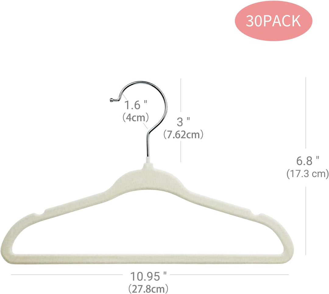 ManGotree Baby-Kleiderbügel aus Samt, Kleinkind-Kinderbügel mit Drehbarem Haken, Gekerbtes Schulter