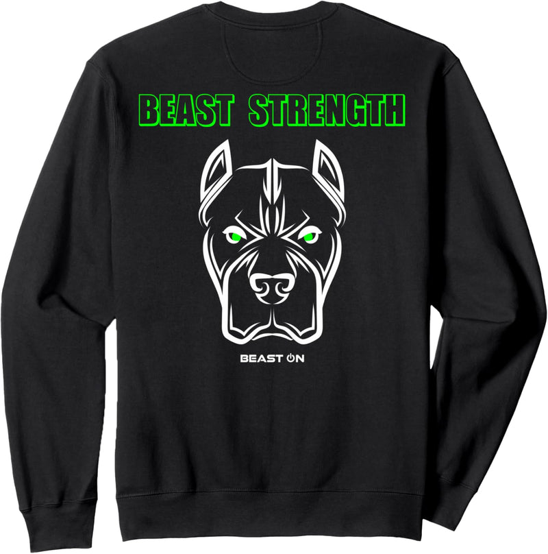 Beast Strength Bulldog Kopfdruck auf der Rückseite Gym Fitness Sweatshirt