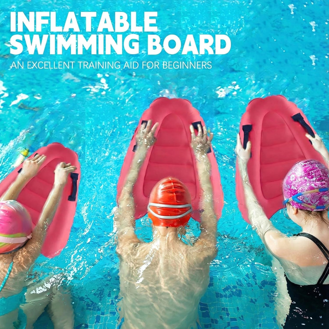 Aufblasbares Bodyboard Kinder, Shyllin Tragbares Aufblasbares Surfbrett mit Griffen, Lernen Hilfsmat