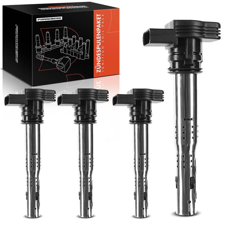 Frankberg 4x Zündspule für A1 A3 A4 A5 A6 A8 Q3 Q5 R8 TT Octavia Superb Altea Exeo Leon Beetle Golf