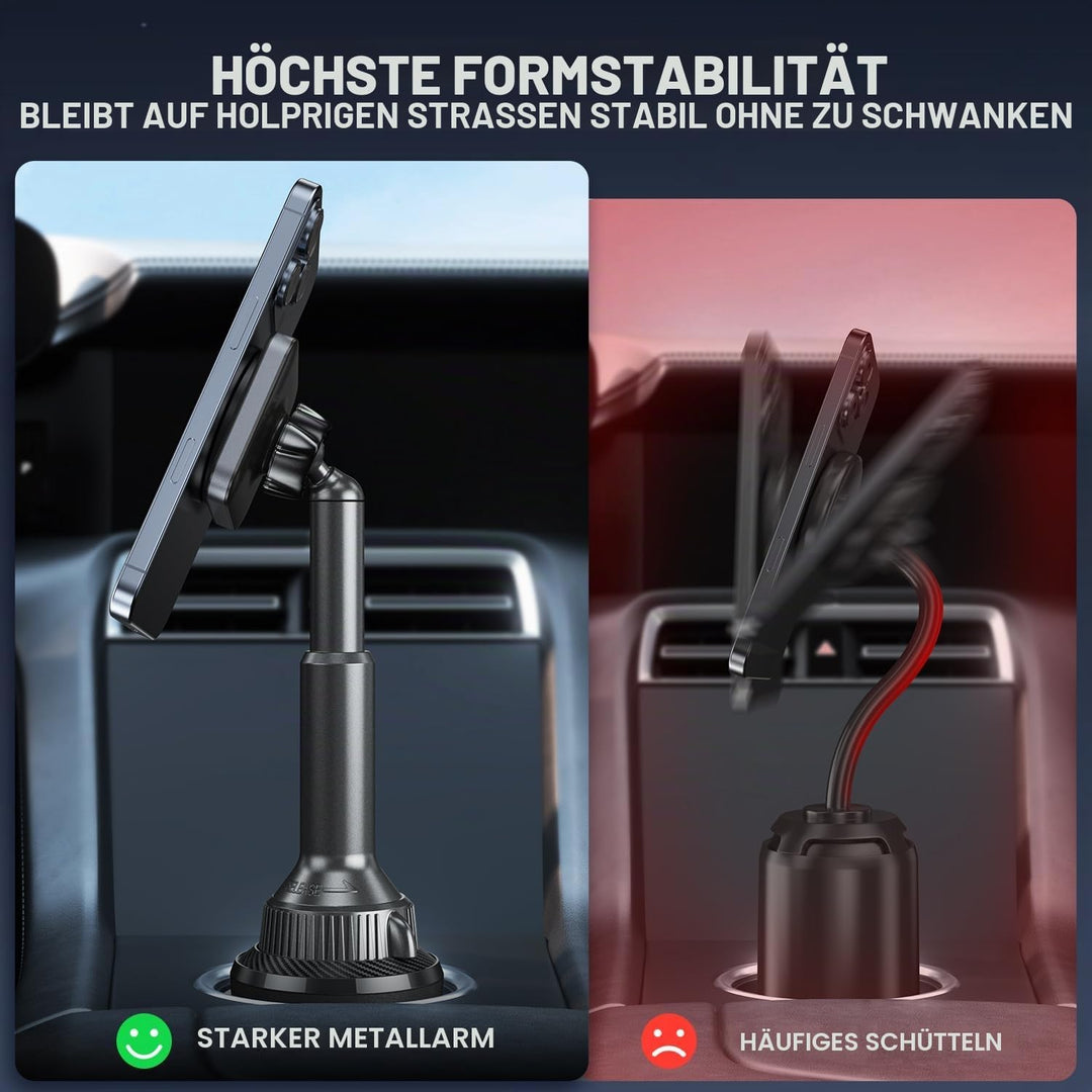 APPS2Car Magnetische Getränkehalter-Handyhalterung für Auto und LKW, [20 x N55 Magnete], mit Schnell