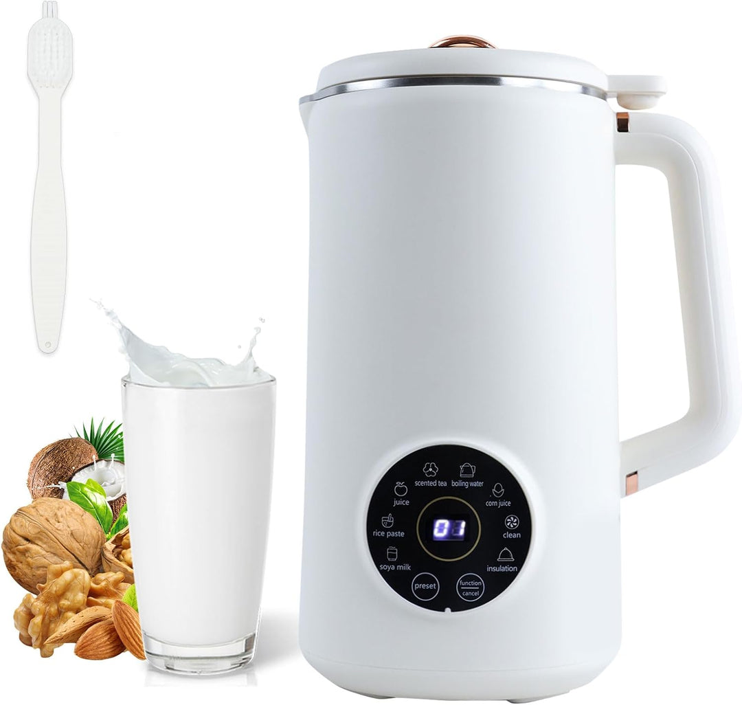 Sojamilch Hersteller, 1000ml Entsafter Sojamilch Maschine mit 10 Klingen Hafermilch Maschine mit Ver