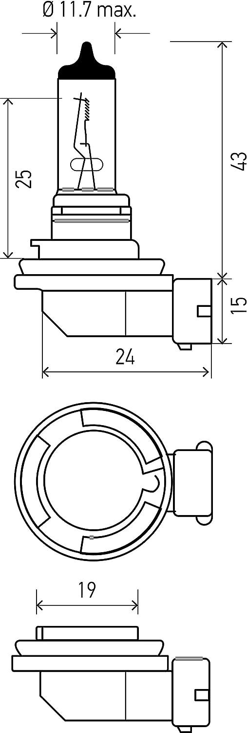 HELLA H11 YL Twin Blister Xtreme Gelb (12 V 55 W), 2 Stück
