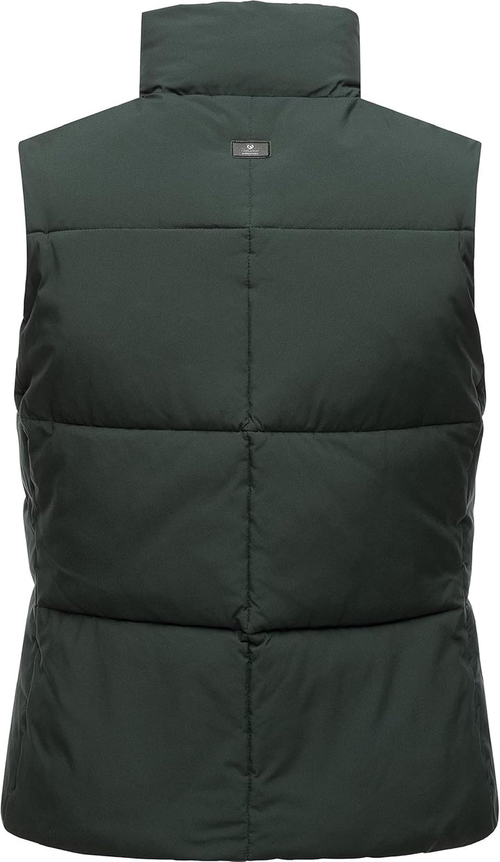 Ragwear Damen wasserdichte Übergangsjacke Outdoorjacke Steppweste Ailish XS-6XL 3XL Dark Green, 3XL