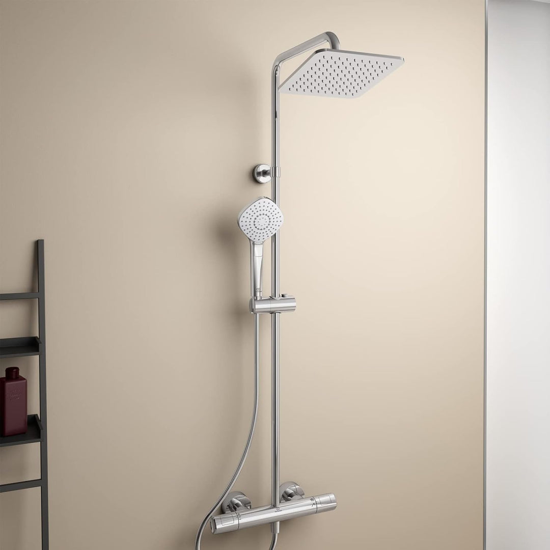 Ideal Standard A7240AA Ceratherm T100 Duschsystem Aufputz, mit Ceratherm T100 Brausethermostat