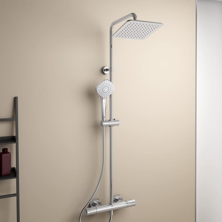 Ideal Standard A7240AA Ceratherm T100 Duschsystem Aufputz, mit Ceratherm T100 Brausethermostat