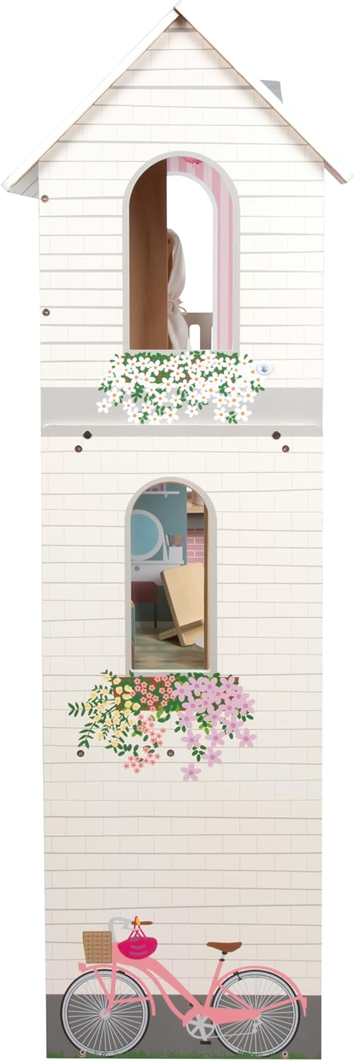 small Foot Puppenhaus Traumvilla XL aus Holz, 3 Etagen mit Aufzug, mit umfangreichem Zubehör, für Mo