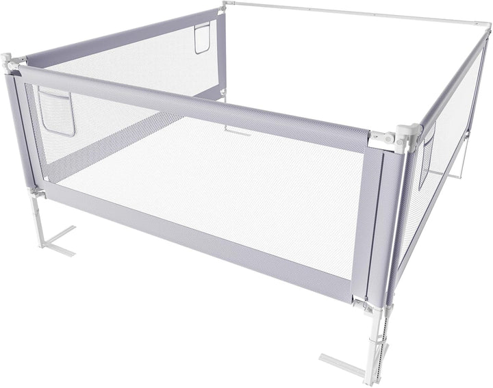 Bettgitter Rausfallschutz Bett 200cm×2+180cm×1 - Rausfallschutz Boxspringbett Höhenverstellbar in 30