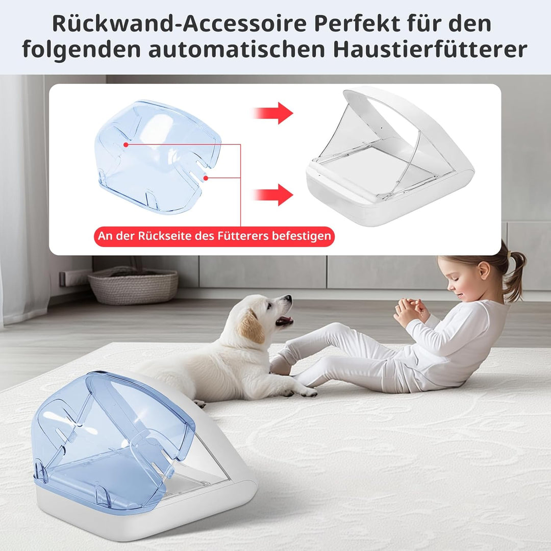Aufsteckbare Haube, Hintere Abdeckung für Mikrochip-Futterautomat für Haustiere, Hartnäckige Haustie