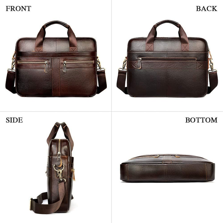 Businesstasche Herren Leder Aktentasche Männer Handtasche Vintage Laptoptasche Arbeitstasche Umhänge