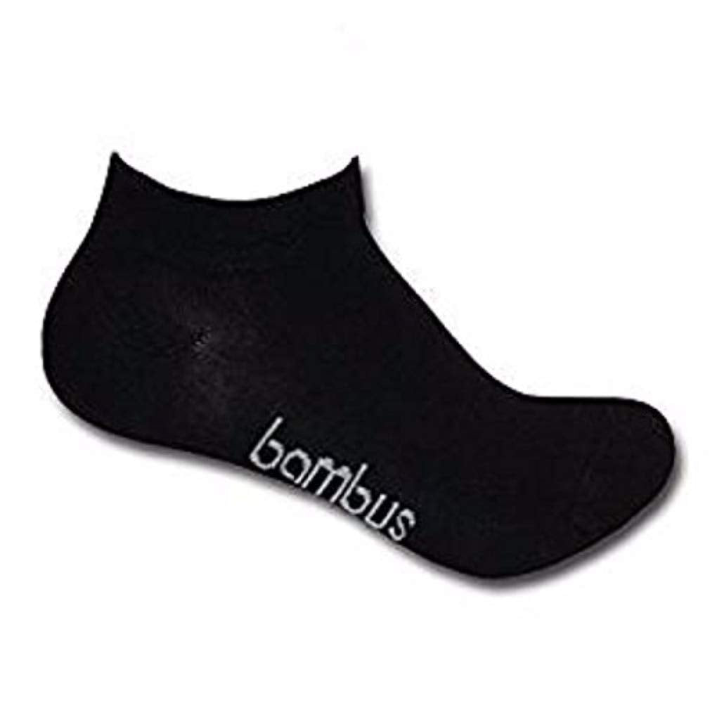 Damen Herren Sneaker-Socken (12 Paar) aus Viskose (aus Bambuszellstoff) 35-38 Schwarz, 35-38 Schwarz