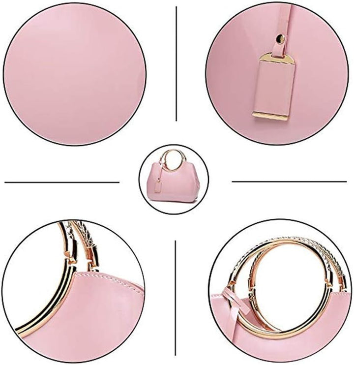 AlwaySky Damen Handtaschen, Damen Top Griff Taschen, Lackleder stilvolle Tote Schultertasche Handtas