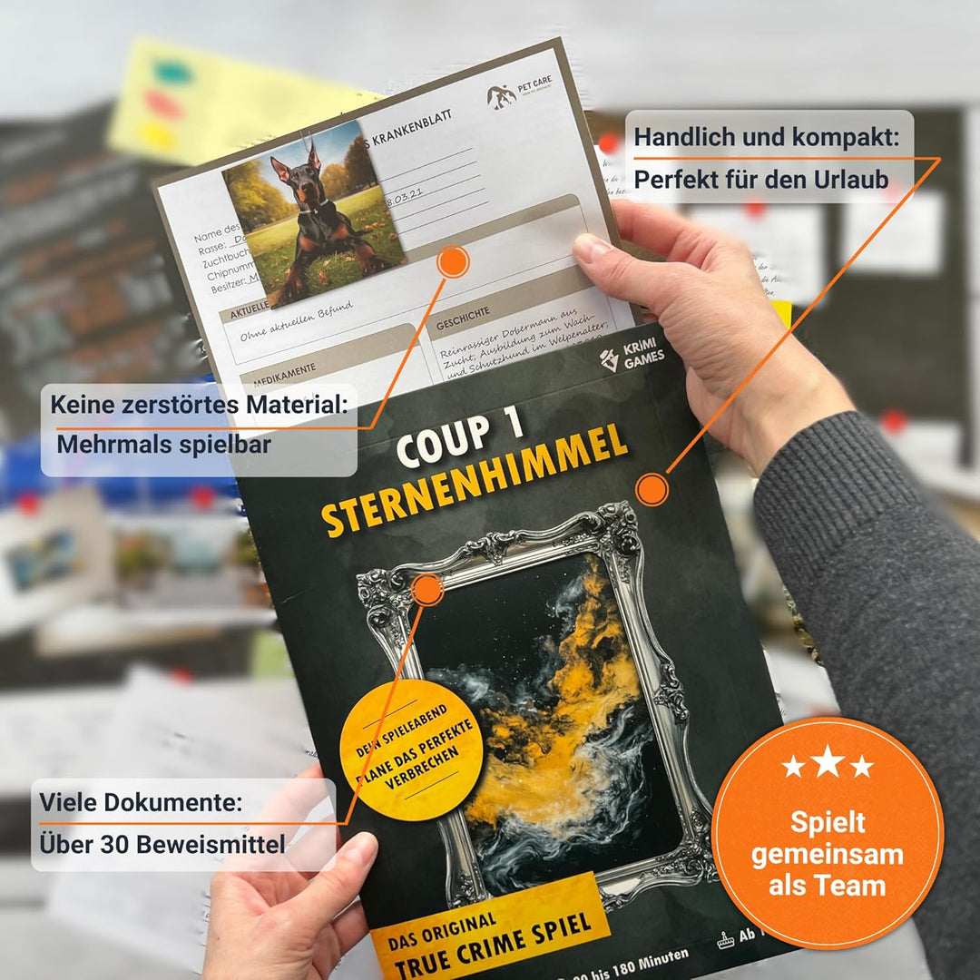 Coup Spiele – Reales Verbrecher-Spiel für zu Hause – Krimi-Spiele für Erwachsene – 3 spannende Coups