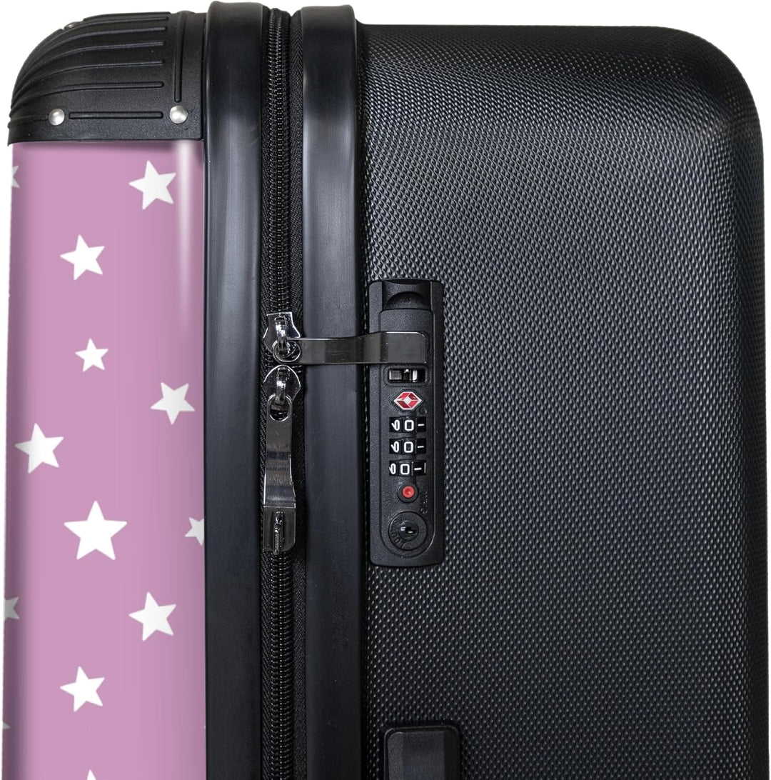 NoBoringSuitcases.com® Koffer XL Gross 77x51.5x28 cm Hartschale Reisekoffer 4 Rollen Leicht Koffer T