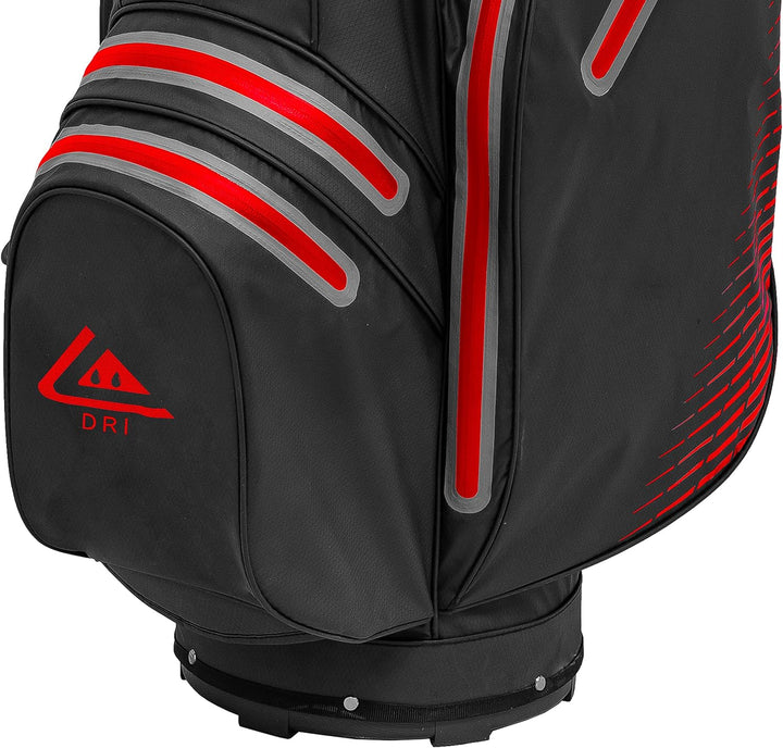 LONGRIDGE Unisex-Adult 2 Waterproof Stand C/Bags Wasserdicht Cart Einheitsgrösse schwarz/rot, Einhei