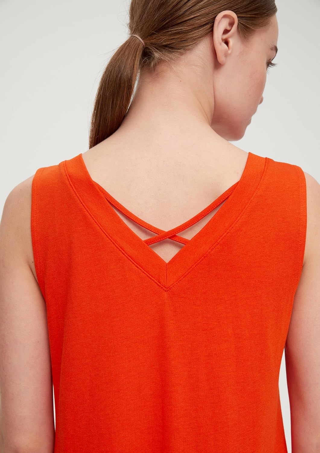 s.Oliver Damen 10.2.11.20.200.2132308 Kleid kurz 36 Orange 2550, 36 Orange 2550