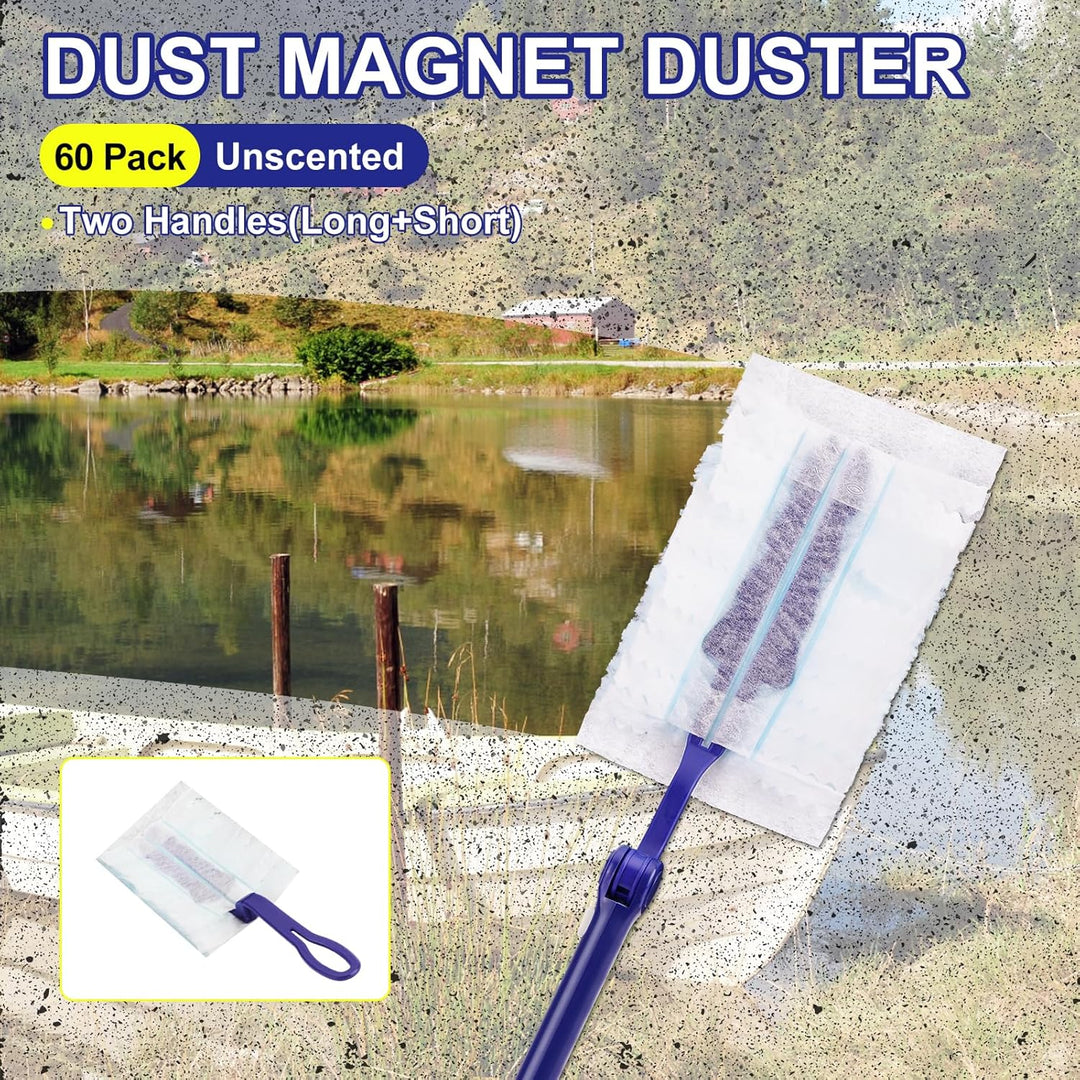 60 Stück für Swiffer Staubmagnet Nachfüllpack Set - Staubwedel, Duster Nachfüllpack für Swiffer mit
