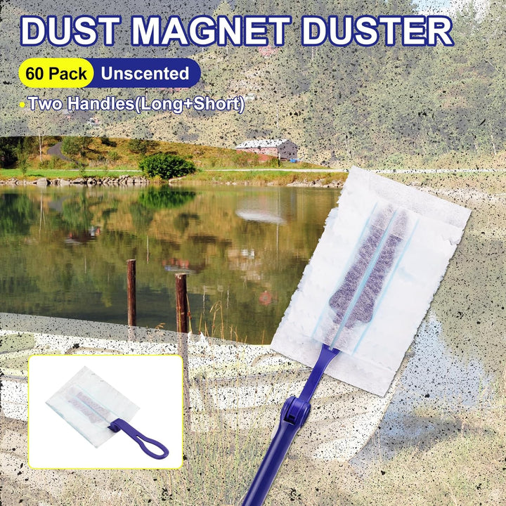 60 Stück für Swiffer Staubmagnet Nachfüllpack Set - Staubwedel, Duster Nachfüllpack für Swiffer mit