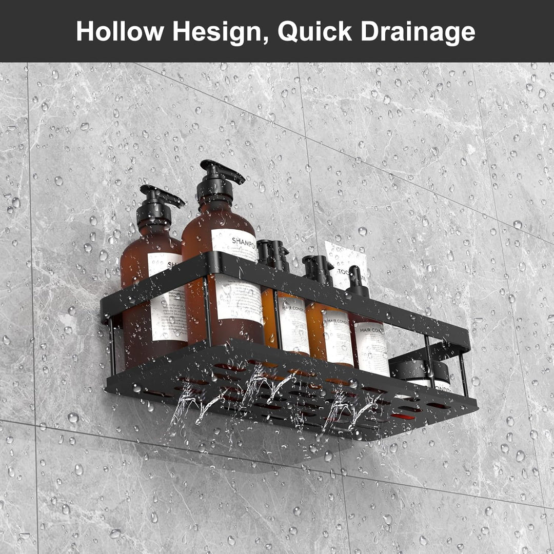 Duschablage Ohne Bohren, Wasserdichter und Rostfreier Duschregal, 4 Stück Badezimmer Regal Organizer
