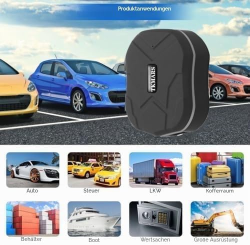 TKMARS 4G GPS Tracker Ohne ABO Auto GPS Tracker 90 Tage Standby-Zeit, Starke Magnetische Wasserdicht