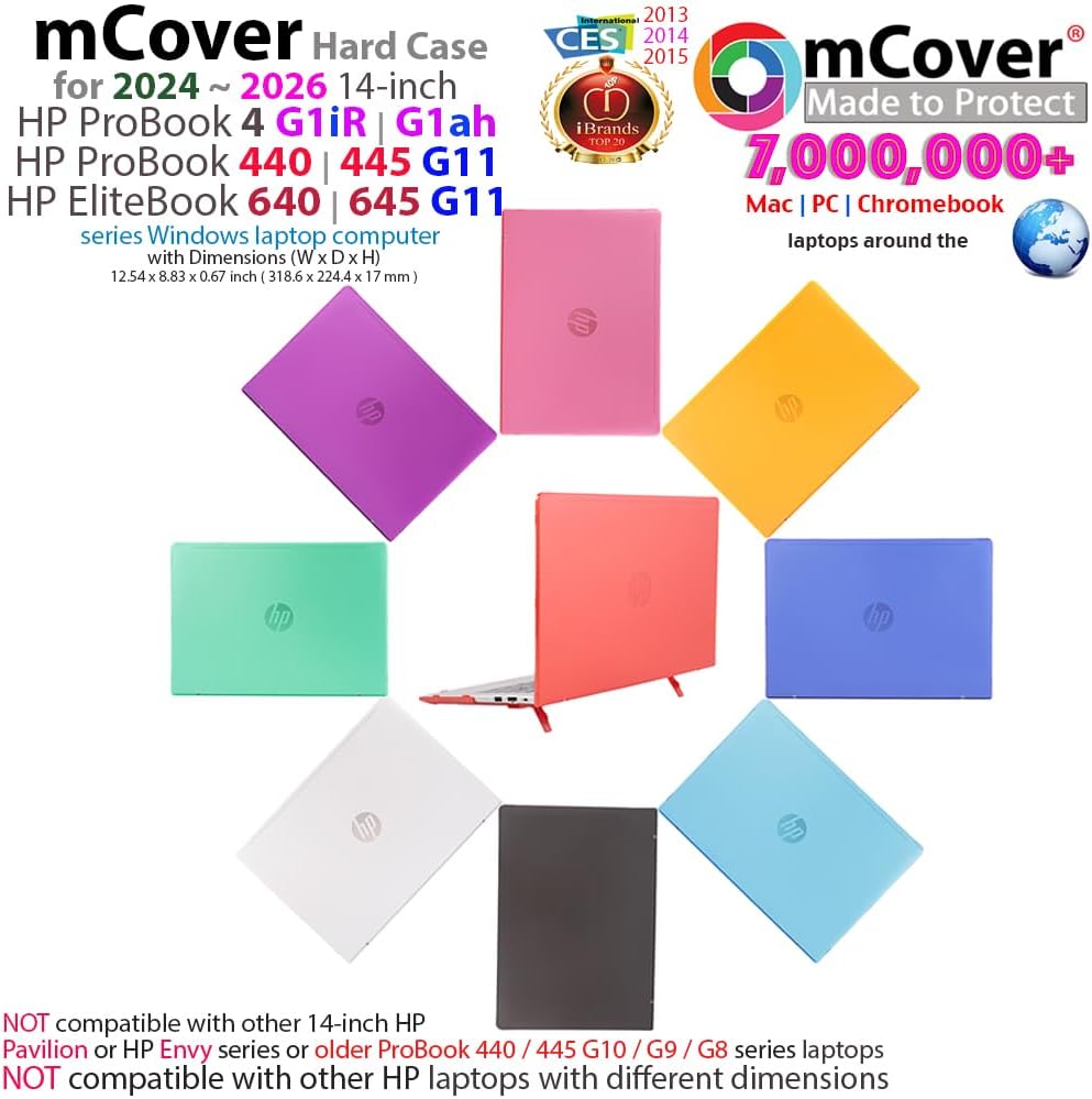 mCover Nur kompatibel mit HP ProBook 440/445 G11 und EliteBook 640 | 645 G11 Serie Windows Notebook-