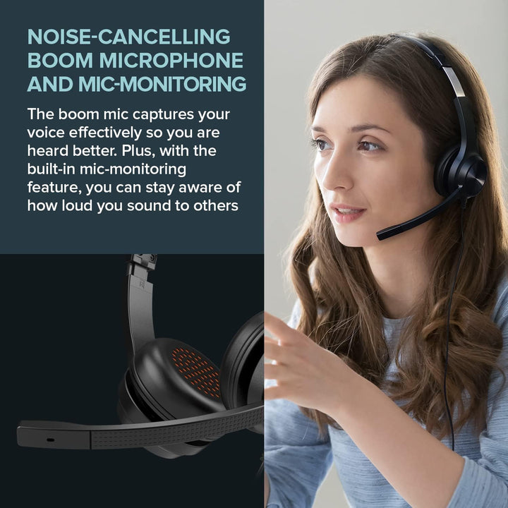 CREATIVE Chat USB On-Ear Wired Headset mit Flip-to-Mute Noise Cancelling-Mikrofon, SmartComms-Kit, I