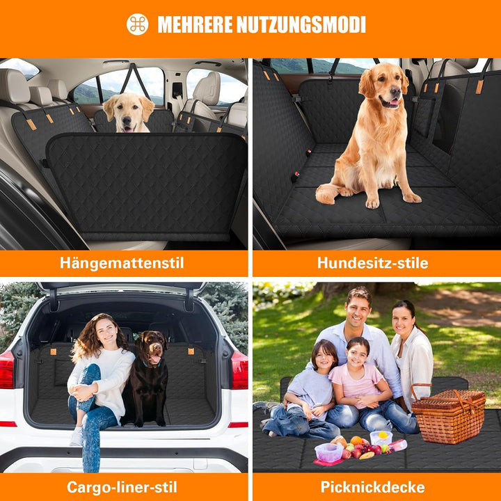 BMaoBBo Hundedecke Auto Rückbank[127x62cm],Wasserdicht,Kratzfest mit Hartschale (300 Pfund Traglast)