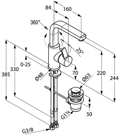 Kludi 420250575 Zenta Waschtisch-Einhandmischer DN 10