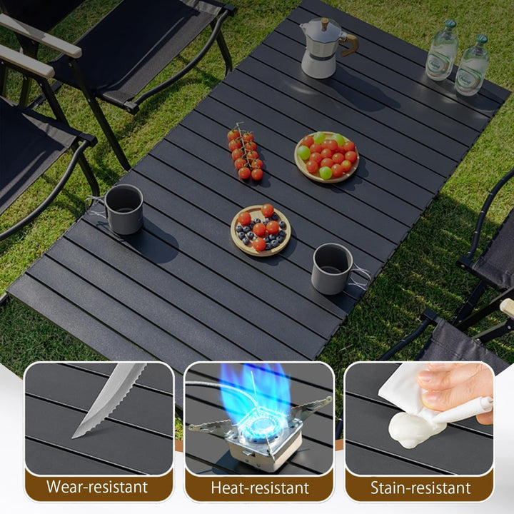 Camping-Tisch, Picknick-Tisch, Klappbar mit Aufbewahrungstasche, Tragbar, Geeignet für Camping, Pick