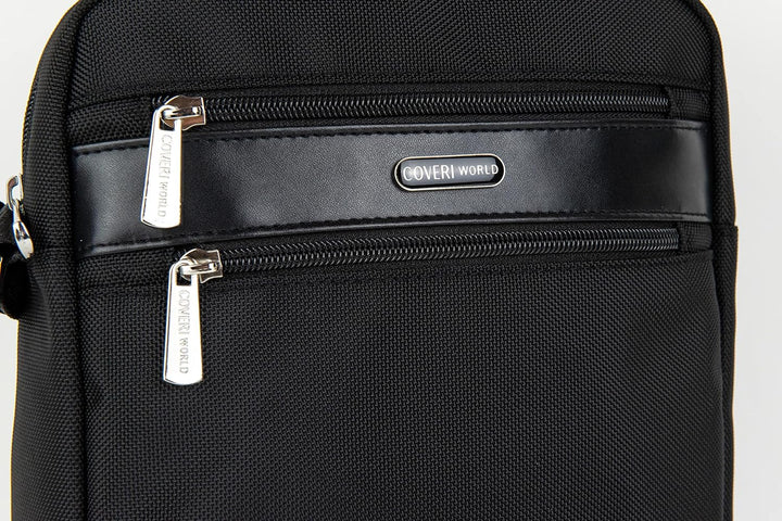 Herren-Umhängetasche, wasserdicht, Handytasche, Marke Coveri, aus Polyester, Art. CW6260, Farbe: Sch