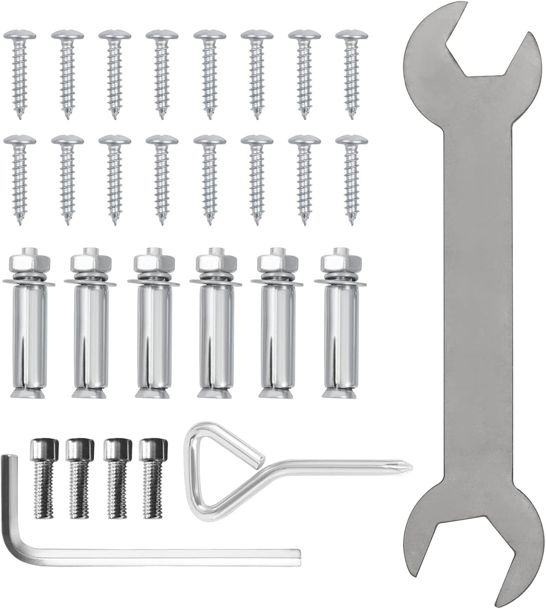 Happybuy Treppengeländer 5 Stufen, Hauseingang Handlauf Edelstahl mit Pfosten, Verstellbare Eingangs