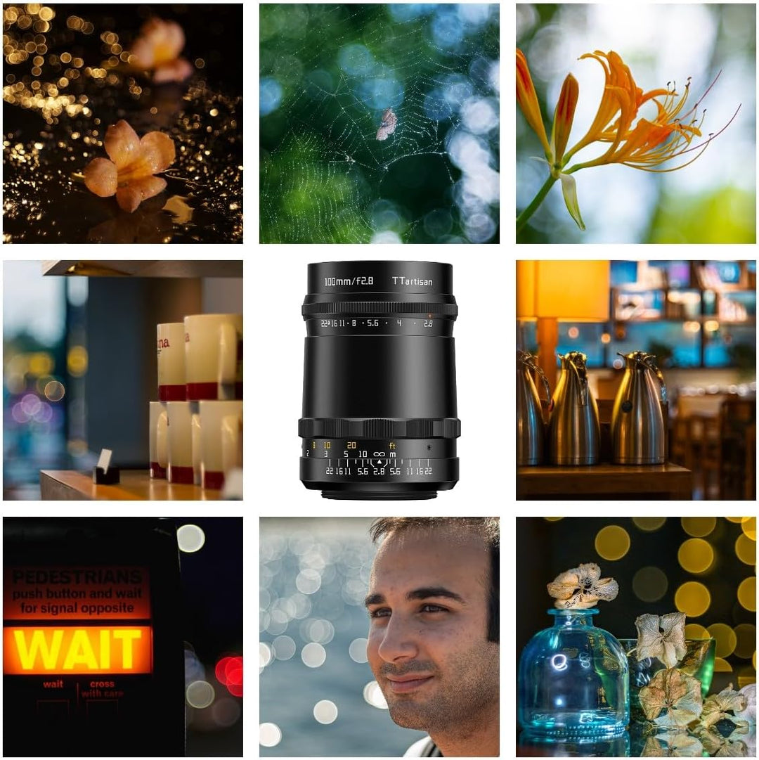 TTArtisan 100mm F2.8 M42-Objektiv Soap Bubble Bokeh-Objektiv, kompatibel mit M42-Mount-Kamera und An