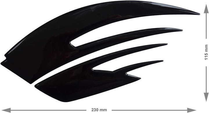 BIKE-label Tankpad SeitentankBlack Schwarz kompatibel für Honda 810002
