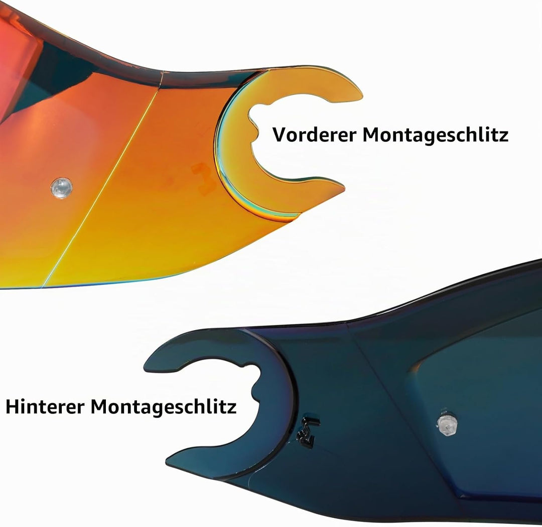Helmvisier für D Skwal D-Skwal 2 Spartan,Motorradhelm Visier,Motorrad Windschutz Helm Objektiv Visie