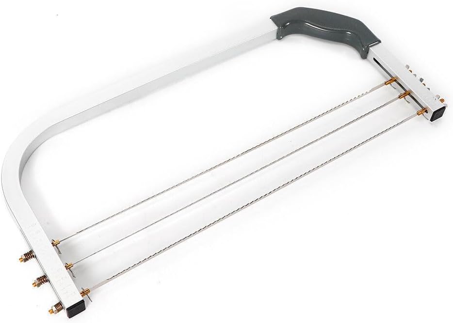 Tortenschneider,Edelstahl 3 Drähte-Tortenbodenteiler Tortenteiler Tortensäge,Länge: 53 cm