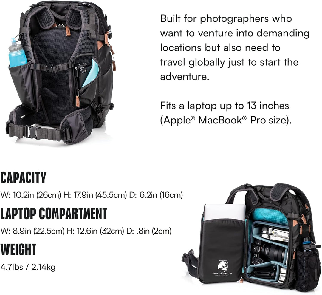 Shimoda Explore V2 25 Fotorucksack, wasserabweisend, für DSLR, spiegellose Kameras, Batterien und Ob
