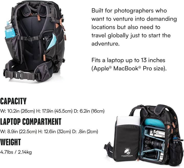 Shimoda Explore V2 25 Fotorucksack, wasserabweisend, für DSLR, spiegellose Kameras, Batterien und Ob