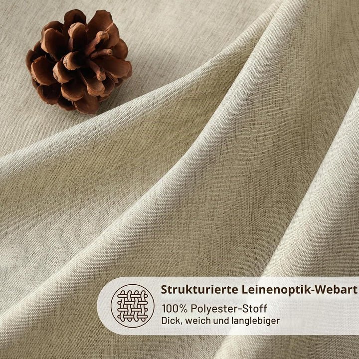 VANZAVANZU Duschvorhang Schmaler Leinen 92 x 182 cm mit Metall Duschvorhangringe Schwerer Stoff Text