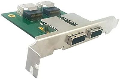 NFHK Dual Ports Mini SAS SFF-8088 to SAS 36Pin SFF-8087 PCBA Female Adapter with PCI Bracket